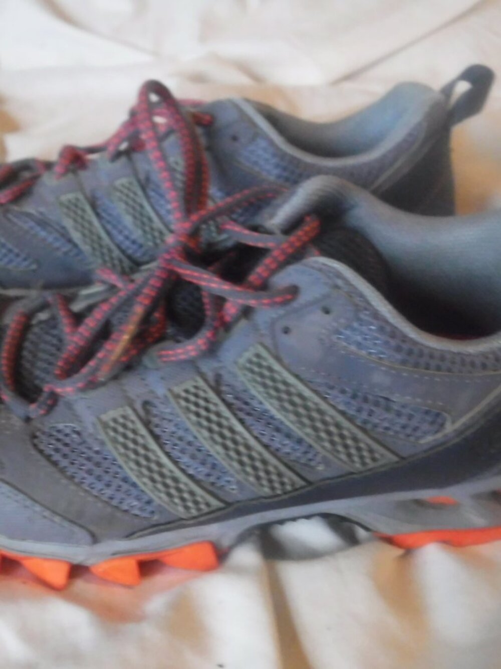 Adidas Kanadia Tr5 Trail Running shoes Grey Coral Blue Womens Size 9
